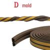 D-Type Soundproof Door & Window Rubber Seal Strip - Windproof, Self-Adhesive, Anti-Collision for Bedroom Gaps