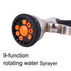 Handheld Hose Nozzle 9 Adjustable Patterns Hose Spray Nozzle Heavy Duty