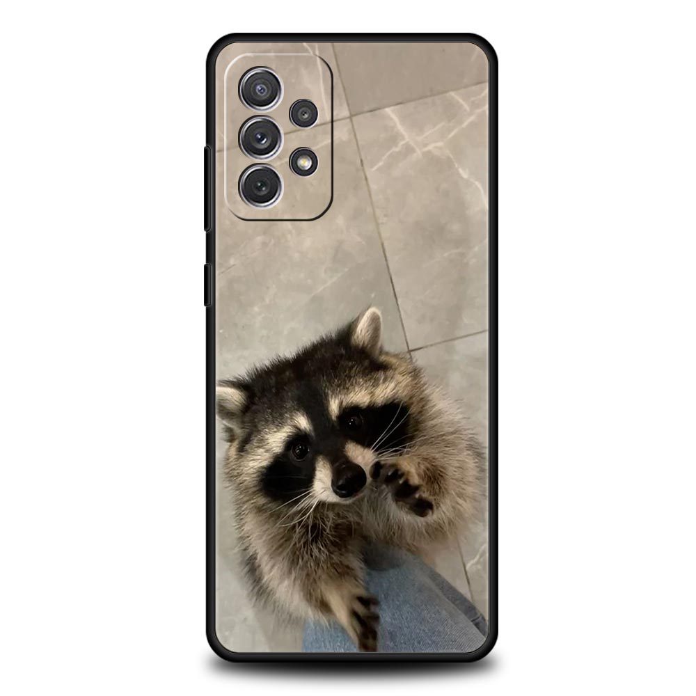 Phone Case For Samsung Galaxy A17 A15 A13 A51 A71 A41 A31 A21S A07 A03S A05 A35 A55 A23 A25 A33 A53 A73 5G Cover Raccoon