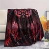 1Pc Satanic goat Print Flannel Blanket, High quality Comfortable for All Seasons, Home Decor, Warmth and Comfort, Perfect for Christmas Gifts