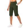 Capris de Yoga de Cintura Alta para Mujer con Bolsillo Bermudas Deportivos Elásticos para Fitness Running Gimnasio Entrenamiento Deportes