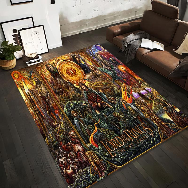 The Lord of the Rings  movie series. Characters, creatures, and landscapes from the franchise are depicted with a central focus on the iconi 40x60cm( 15x23in )