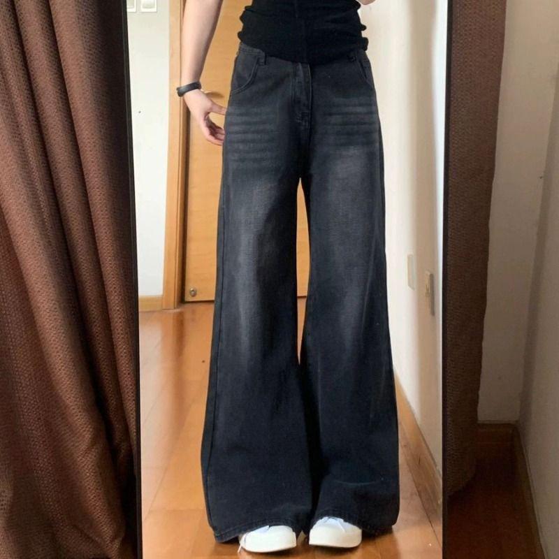

Women s High Waist Wide Leg Jeans - Black/Gray Summer Edition XS (70-80 jin)