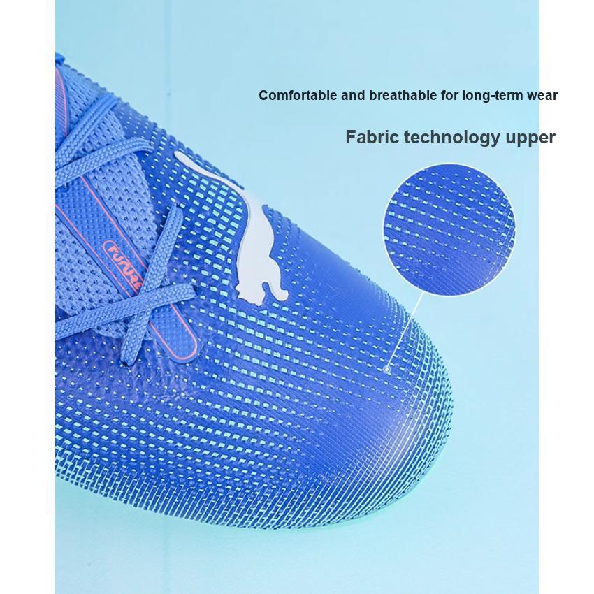 Puma Future 7 Match Fabric Comfortable Versatile Durable Low-Top Soccer Shoes Kids Sneaker Blue 107946-01