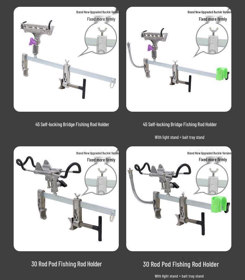 Multi-Functional Fishing Rod Holder for Ice, Boat, and Raft Fishing