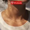 EMANCO 10PCS Bead Chain Stainless Steel Chain Choker Necklace Women Chain Necklace Sets for Women Gift Wholesale