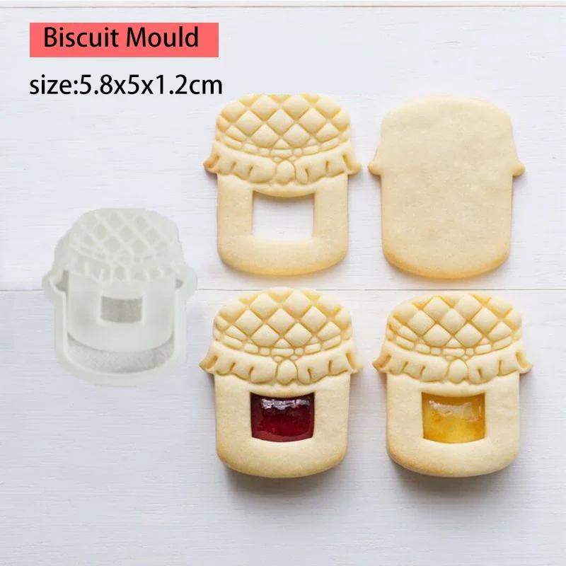 Jam Sandwich Cookie Mold 3d Christmas Envelope Love Shape Pressable Cutter Biscuit Fondant Cookie Stamp New Year Cake Decor