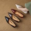 Mode Neue Frühling Echtleder Damen Schuhe Spitze Zehen Damen Pumps Schuhe für Damen Hohe Absätze Slipper Mode Prägnante Damenschuhe