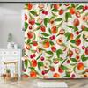 A Fresh Fruit Medley Shower Curtain: Bring the Joy of Summer to Your Bathroom with This Vibrant Design Featuring Juicy Apples