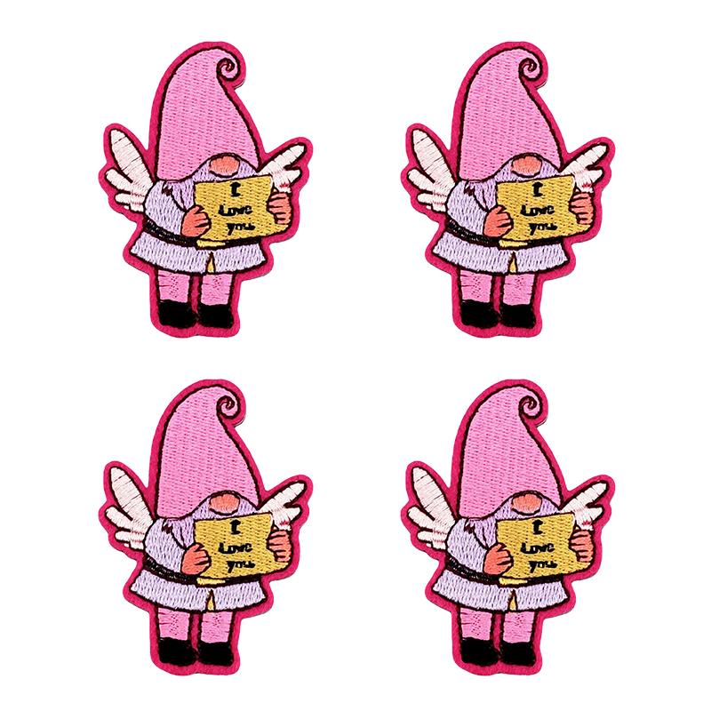 10PCS/lots Valentine's Day Embroidered Patches Pink Love Heart Patch Iron On Patches For Clothing Holiday Decoration Gift DIY