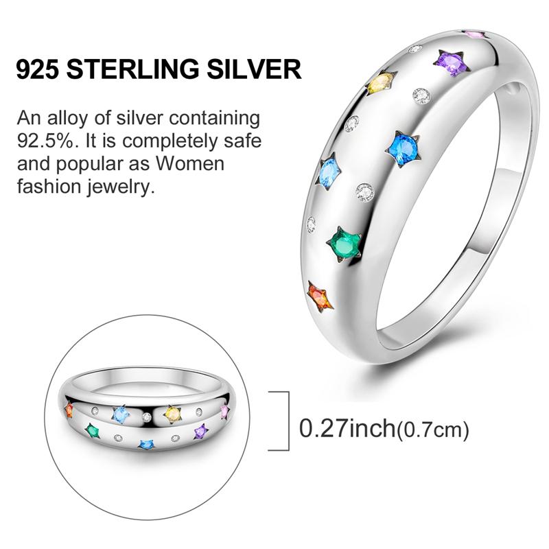Rings Sales 925 Silver Love Heart Sun Moon Star Iris Adjustable Rings For Women Wedding Birthday Party Jewelry Gift