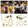 Hip Hop Costume Kit Dollar Sign Pendant Necklace Adjustable Hat Hip Hop Dollar Rings Sunglasses Bracelets Set Gifts