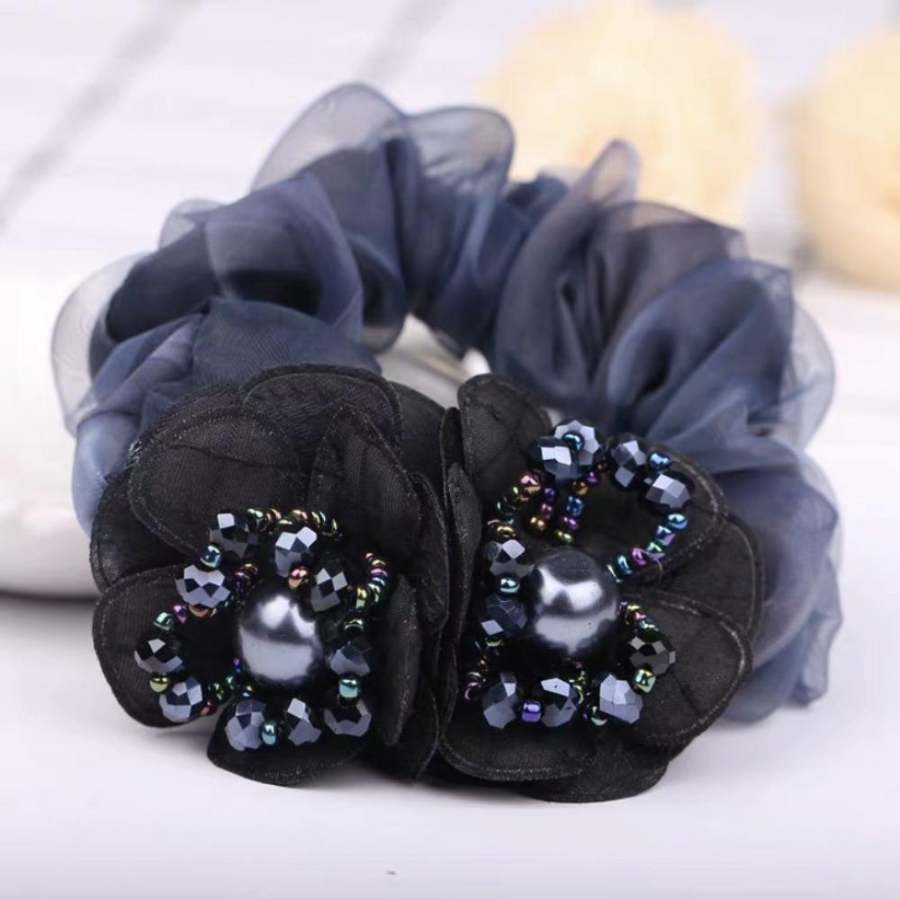 

Luxury Hair Ties Casual Hair Ropes Fashion Ponytail Holder For Women Girls чорний