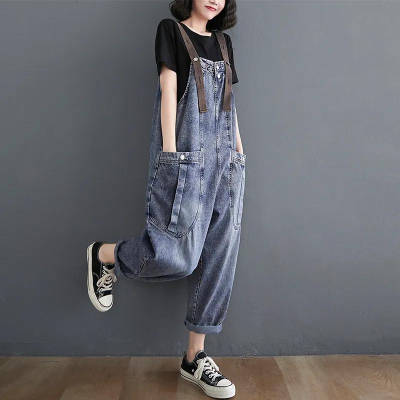 Women's Fashion Loose Denim Jumpsuit