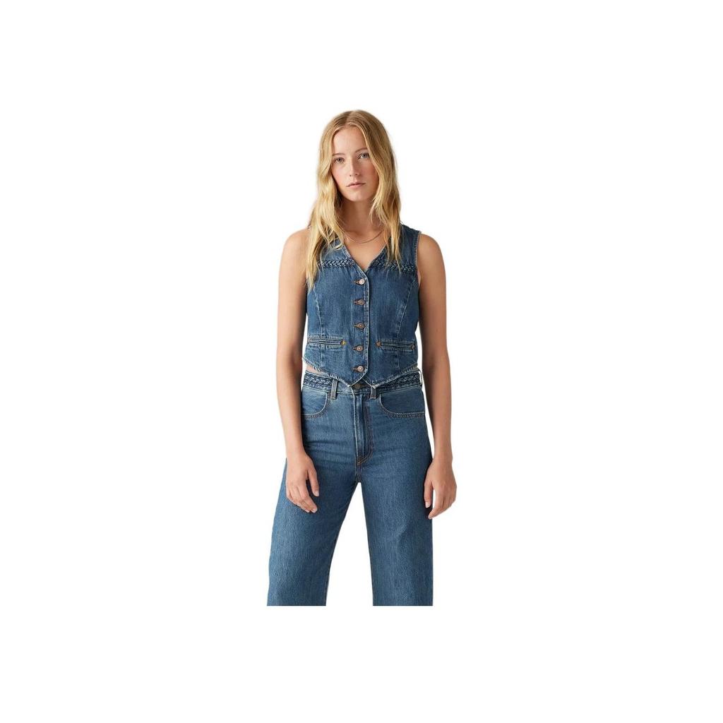 Levis Simple Comfortable Versatile Woven Vest Women Vests 001WQ-0000