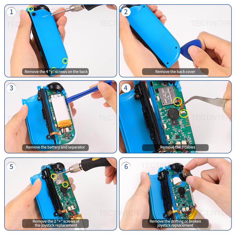 Hall-Effekt-Joystick für Nintendo Switch/Lite/OLED Controller Daumenstick 3D Analog Reparaturteile Ersatzzubehör