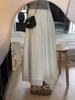 Women's Mid-Length A-Line White Lace Patchwork Skirt - Spring 2025 Collection