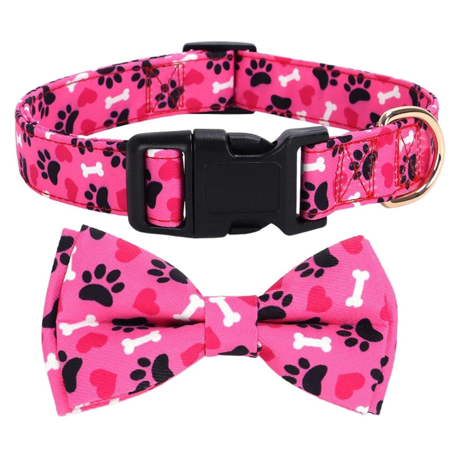 

Pet Festival Dress Up, Adjustable Length,Pet Collar Bow Set One Size