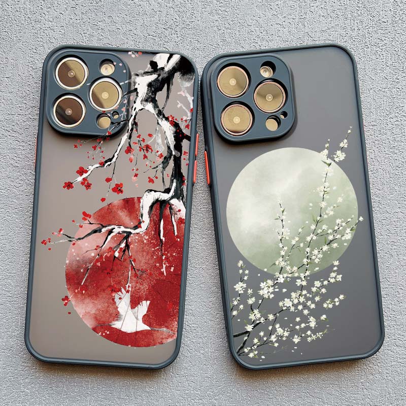 Rosa Pfirsichblüten Handyhülle für iphone 15 14 13 12 Pro Max Mini 11 16 14 Plus XR XS X 7 8 Plus SE 2020 Blumen Rückseite Funda Capa