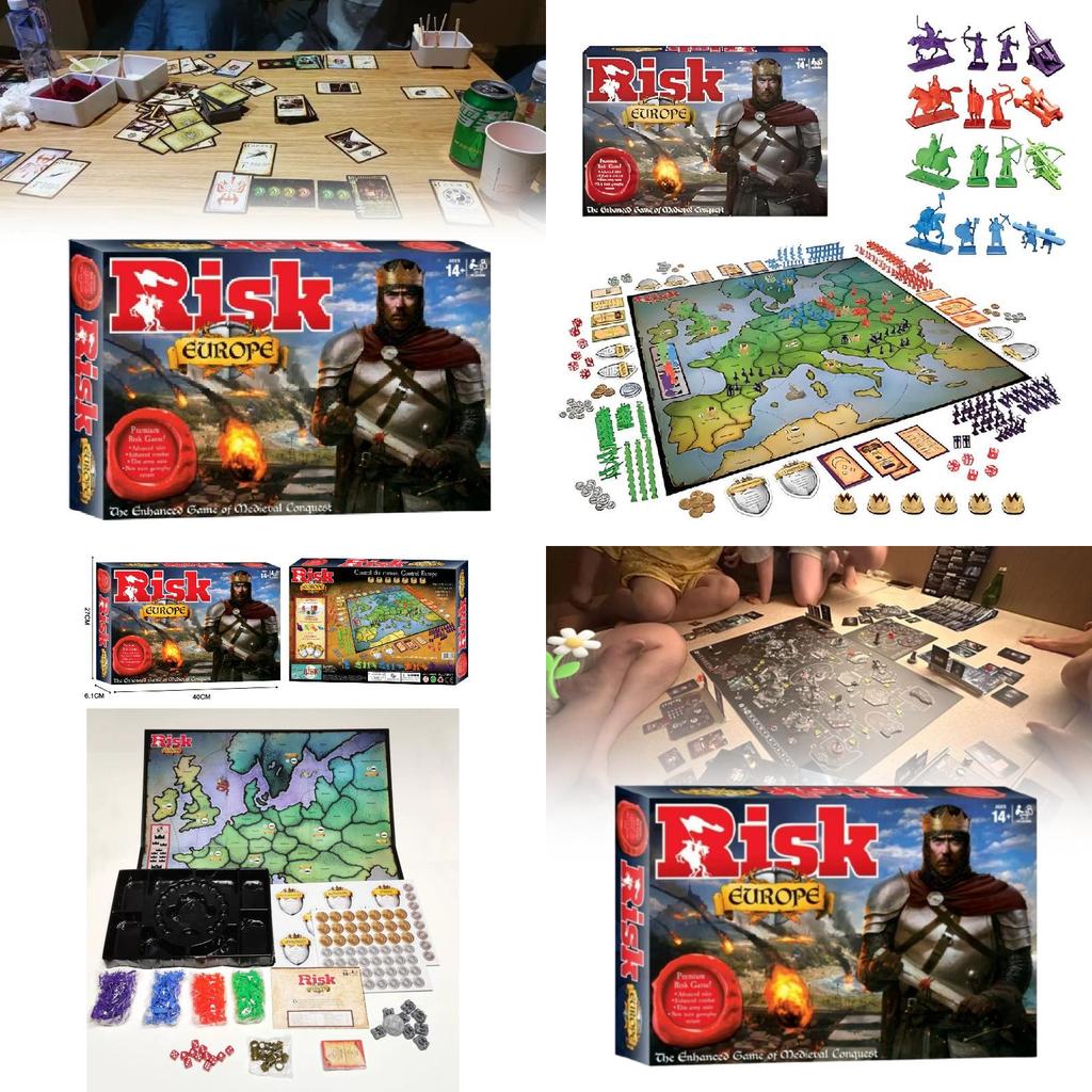 Risk Avrupa Kart Oyunu Yetişkinler ve Gençler İçin Parti Eğlencesi ve Aile Eğlencesi