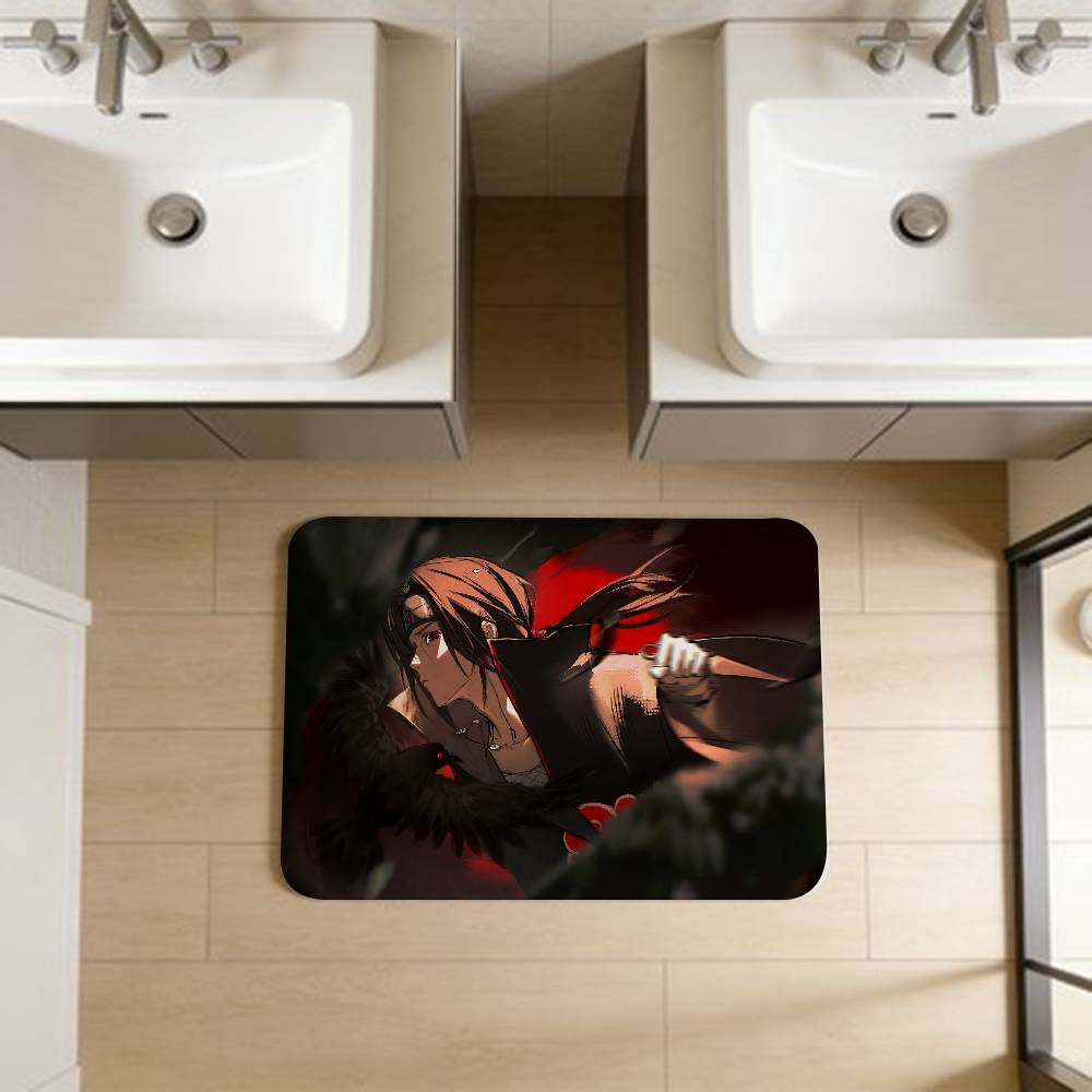 N-Naruto Cartoon Anime I-Itachi Floor Mat Cheaper Anti-slip Modern Living Room Balcony Printed Bedside Mats
