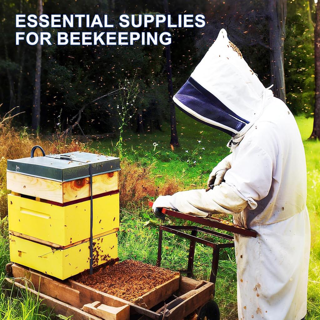 Beekeeping Suit Beekeeping Protective Equipment Bee Keeping Full Body Cloth with Veil Hood Total Protection