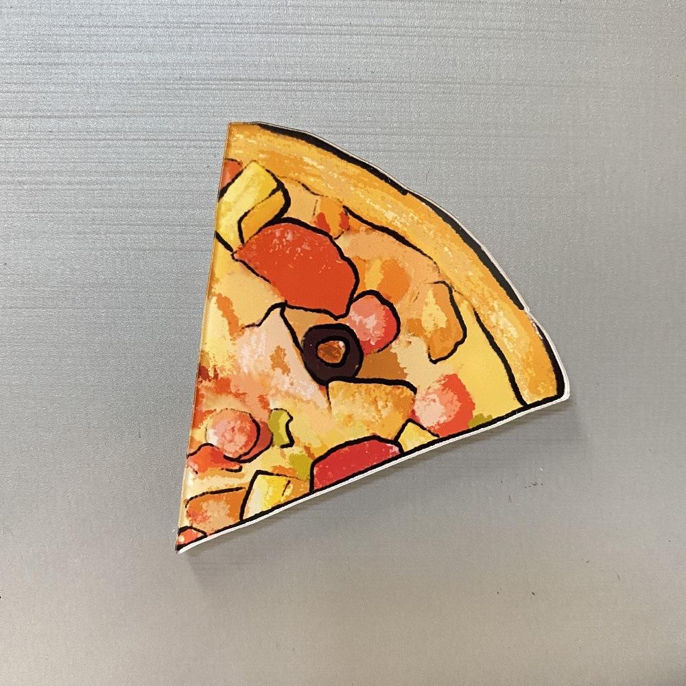 6pcs Personalized Pizza Jigsaw Puzzle Refrigerator Magnets Cute Fridge Blackboard Whiteboard Po Message Magnets Decorative