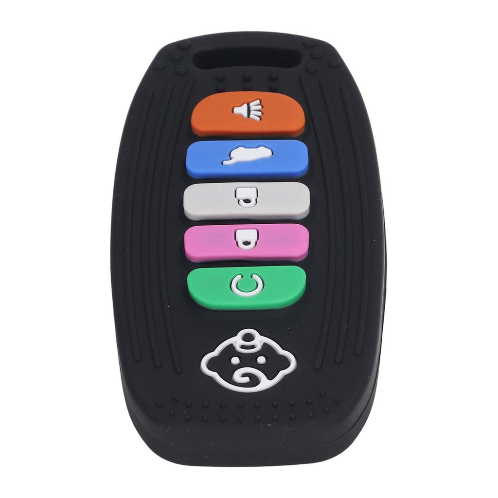 Car Remote Control Teether Silicone Relieve Soreness BPA Free Soft Safety Baby Teething Toy for Toddler Infants Black