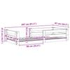 Solid Wood Bed Frame Without Mattress 80 X 200 Cm Pine Wood