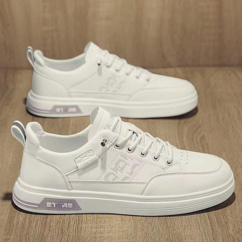 Herrenschuhe 2025 neue atmungsaktive kleine weiße Schuhe koreanische Version Trend vielseitig Ein-Pedal trendige Schuhe Sport Casual weiche Basisplattenschuhe