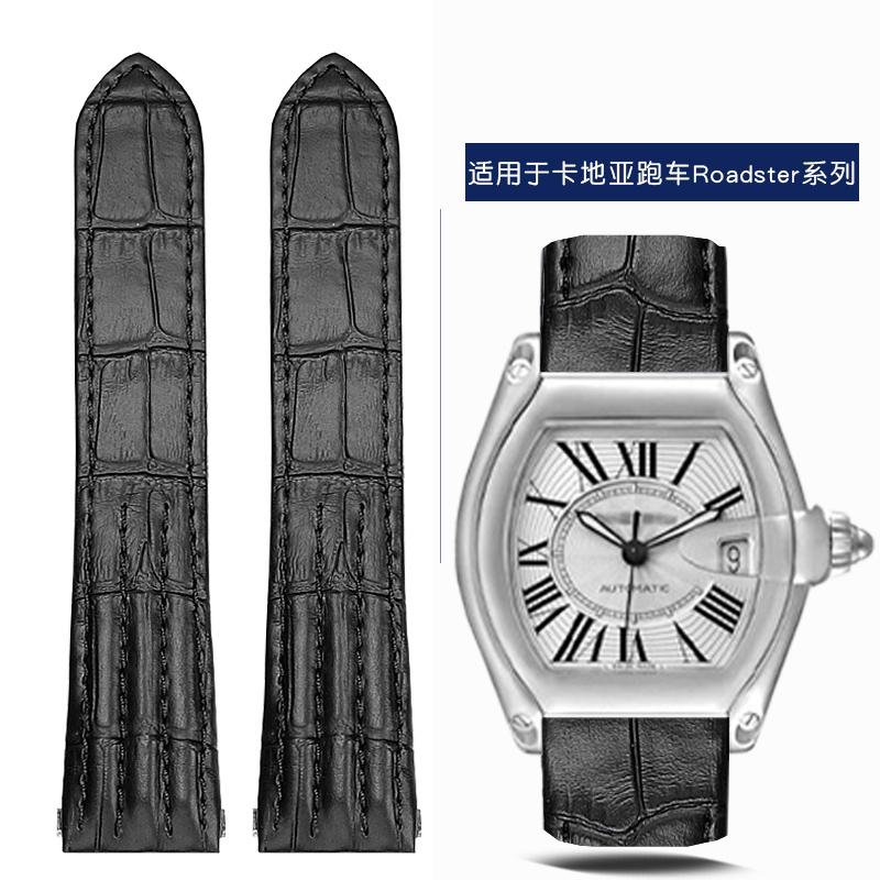 19mm 20mm Do Cartier Roadster W6206018 W6206017 Nylonowy Pasek do Zegarka Męski Płótno Szybkie Metalowy Adapter Skórzany Pasek do Zegarka Akcesoria