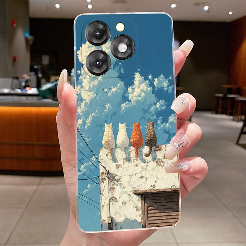 For itel A50 A50C A60 A60S A70 A80 Case Luxury Awesome Cute Cool Dragon Boys Girls Soft Silicone Back Covers Transparent Bumper