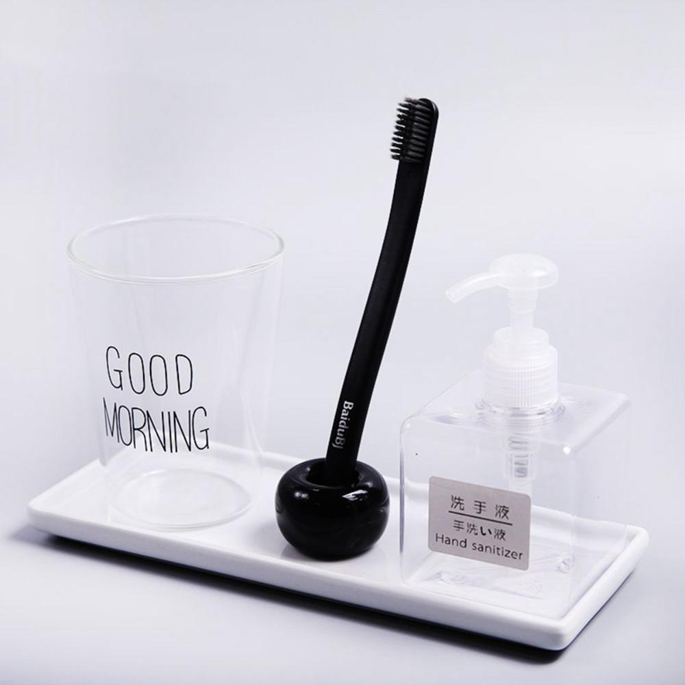 Countertop Ceramic White Rectangular Sink Organizer Storage Plate Storage Holder Vanity Tray