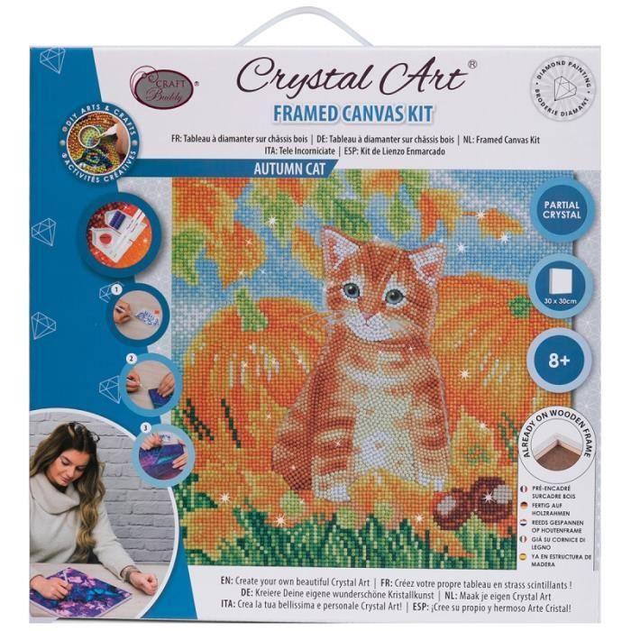 Kit Diamond Painting - Chaton - Carré - 30 cm - Décoration murale