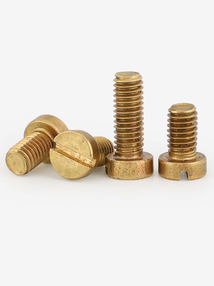 

GB65 Brass Slotted Head Screws - Pickled H62 Copper Bolts M1.6-M8 M3*20 (10 pieces)