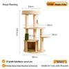 Cmisstree Multi-Layer Solid Wood Cat Tree & Condo