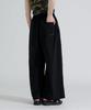 AVIREX DESIGN BELT TUCK DETAIL PANTS, Long Bottoms, Easy Waist, Casual, Loose Fit, Women's, One Size, 010 black, 783-6110601