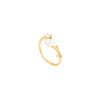 Korean Style Zircon Camellia Adjustable Ring - Fresh Design for Women