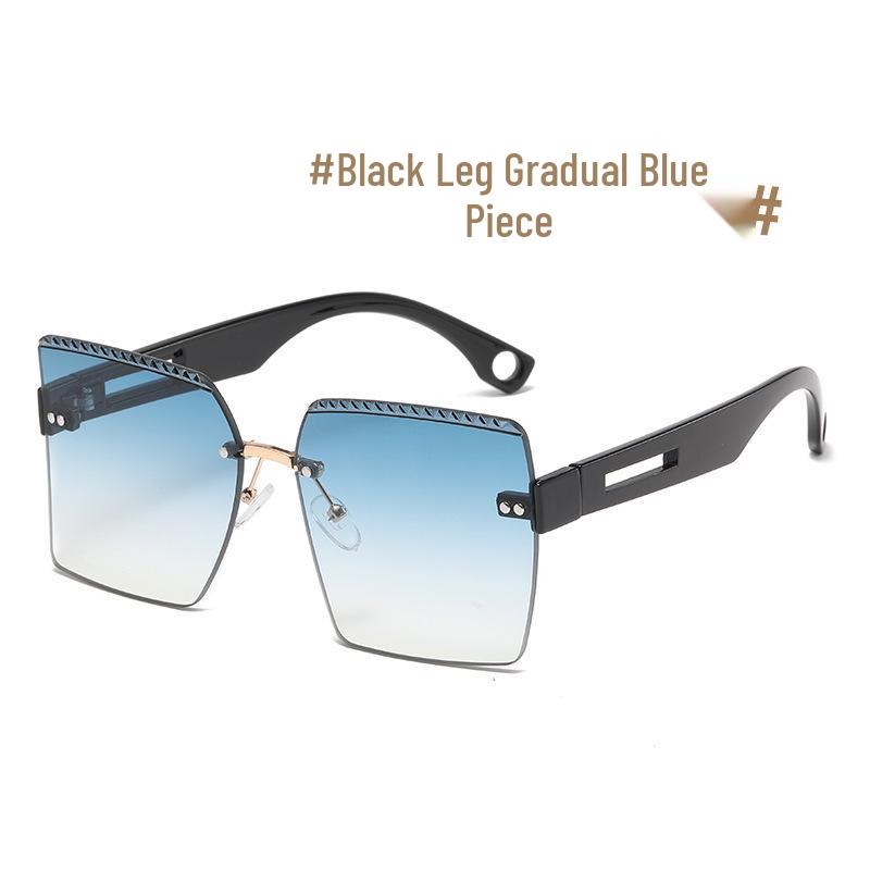 Women s Trendy European Curved Frame UV Protection Sunglasses Curved Sunglasses