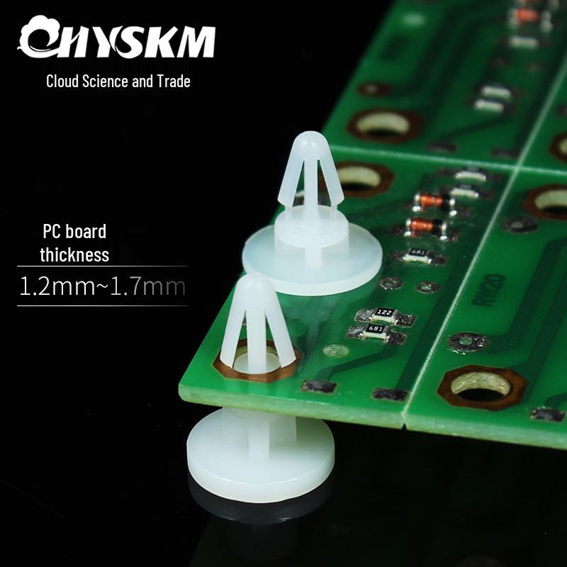 Nylon Rivet Spacer: Aircraft Head Push-Type Flat Base PC Board Fixing Stud