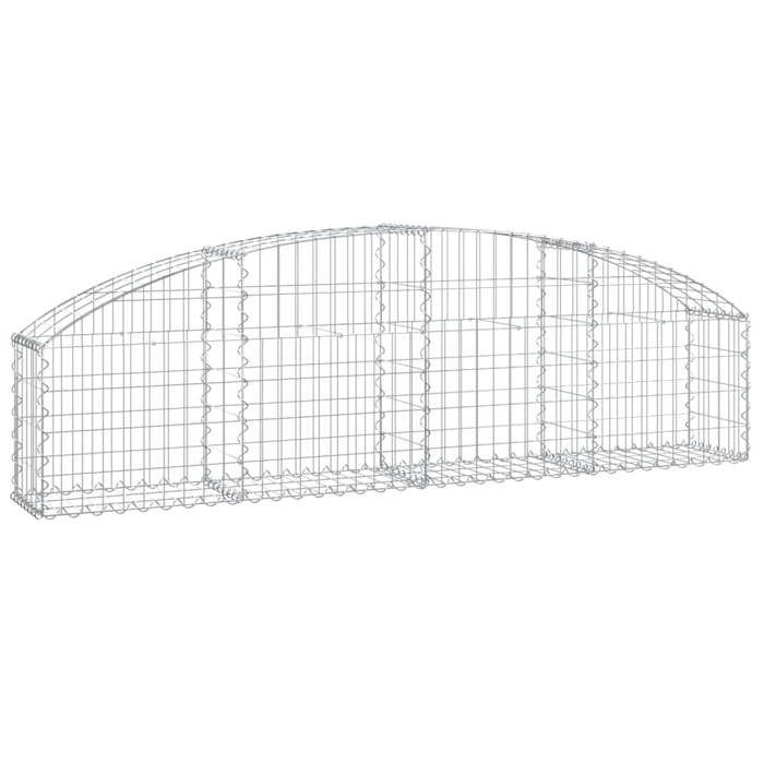 VidaXL Panier de Gabions Arqué Cage à Gabion Mur de Gabion Panier à Pierre Gabion pour Pierre Jardin Patio Extérieur 153462