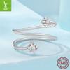 Shining Star Multi-Layer Open Ring Women'S S925 Sterling Silver Starburst Premium Ring