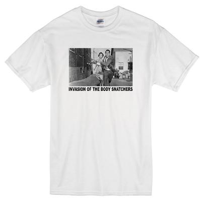 INVASION OF THE BODY SNATCHERS HORROR SCI-FI MOVIE KEVIN McCARTHY WHITE T-shirt