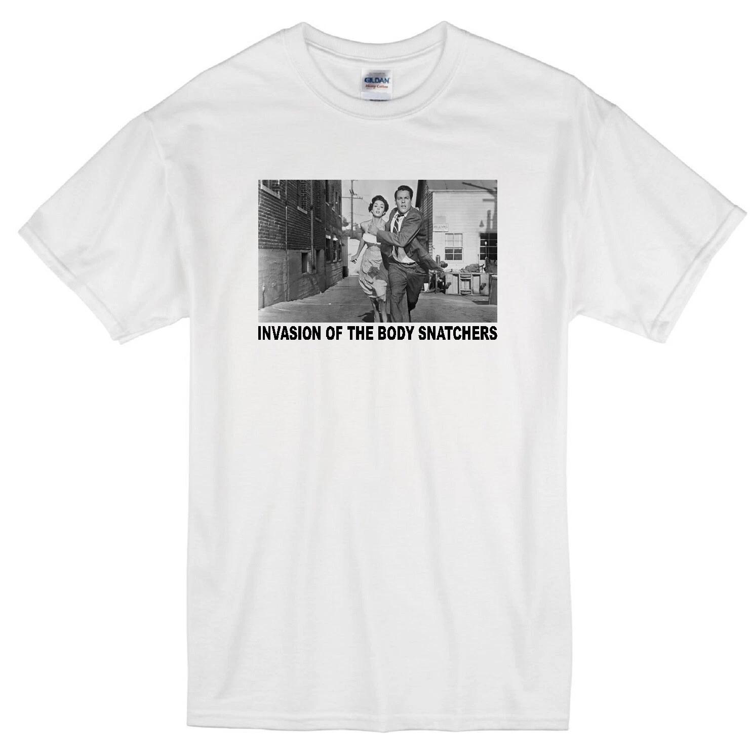 INVASION OF THE BODY SNATCHERS HORROR SCI-FI MOVIE KEVIN McCARTHY WHITE T-shirt M