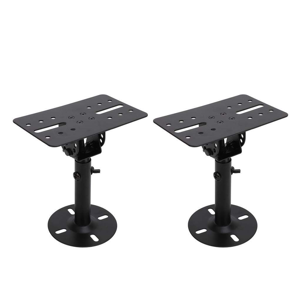 1 Pair Speaker Stand Thickened Metal Wall Ceiling Mount Speaker Bracket with Telescopic Rod for