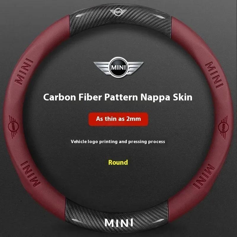 Mini Cooper S JOHN COOPER WORKS Clubman Countryman JCW F55 F56 R60 R59 Kohlefaser Leder Auto Lenkradabdeckung Zubehör