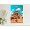 Machu Picchu Lisbon Vintage Travel Poster Canvas Print  Retro City Tourism Wall Art for Living Room Decor