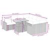 9-teiliges Gartensofa-Set mit Kissen Schwarzes Poly-Rattan