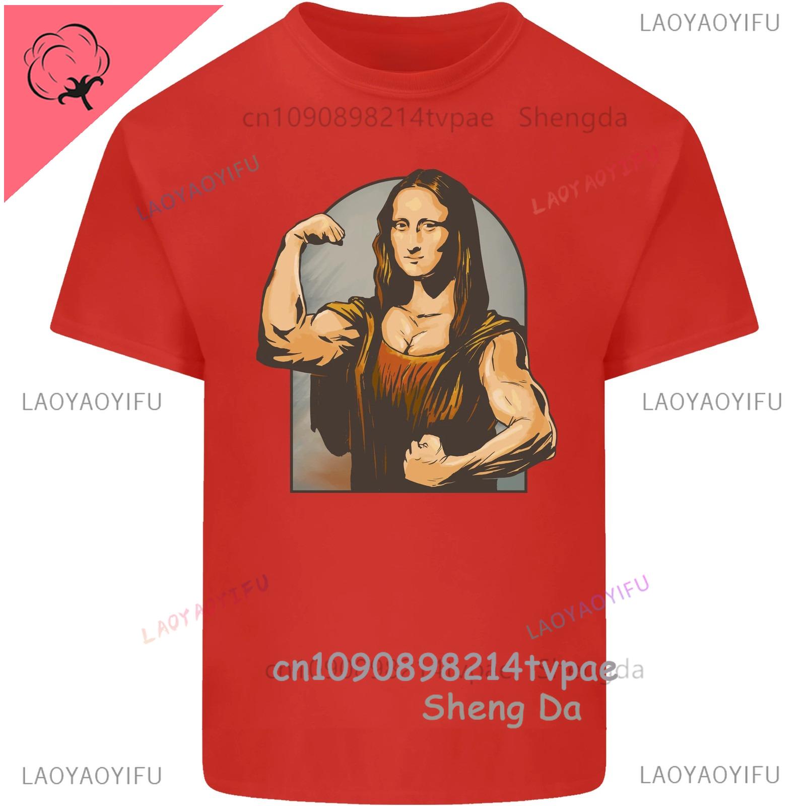 camiseta Mona Lifter casual Funny Gym Bodybuilding Workout Unisexs Cotton T-Shirt Tee Top S