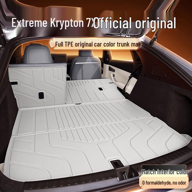 Trunk Mat for Zeekr 7X 2025 Model - TPE Car Interior Rear Mat and Decorative Foot Accessories